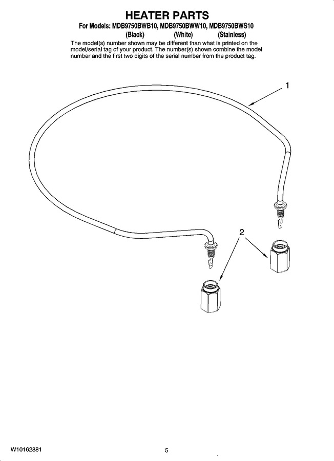 Diagram for MDB9750BWB10