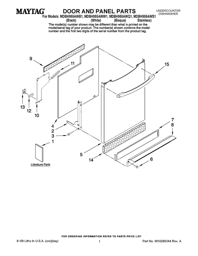 Diagram for MDBH955AWW1