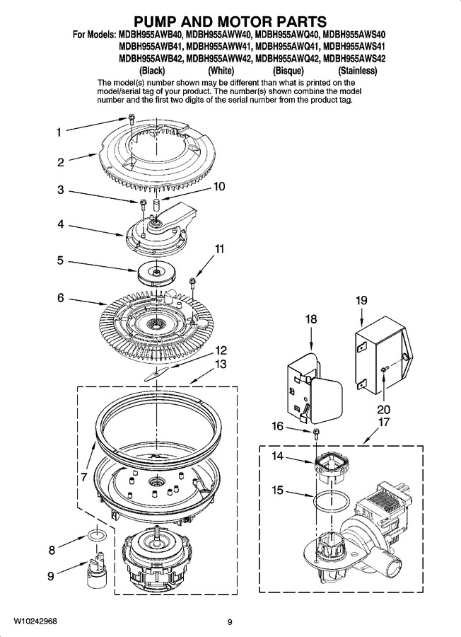 Diagram for MDBH955AWS41