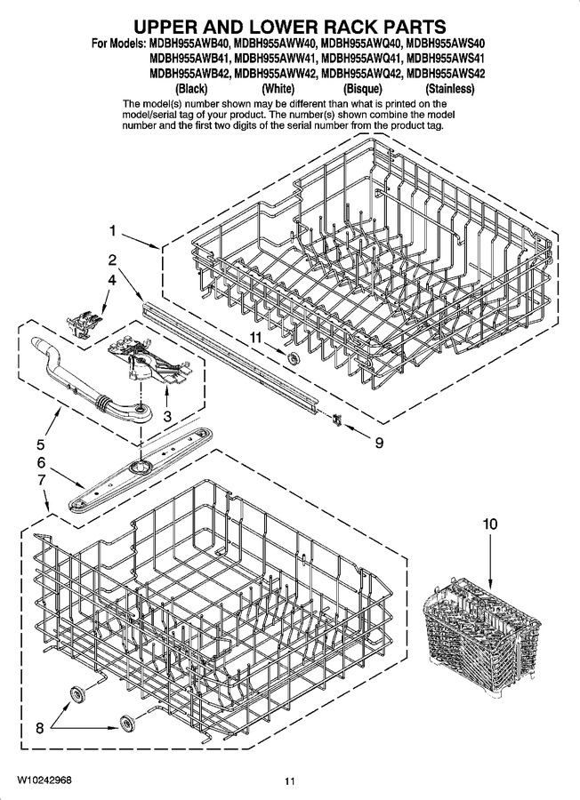 Diagram for MDBH955AWW40
