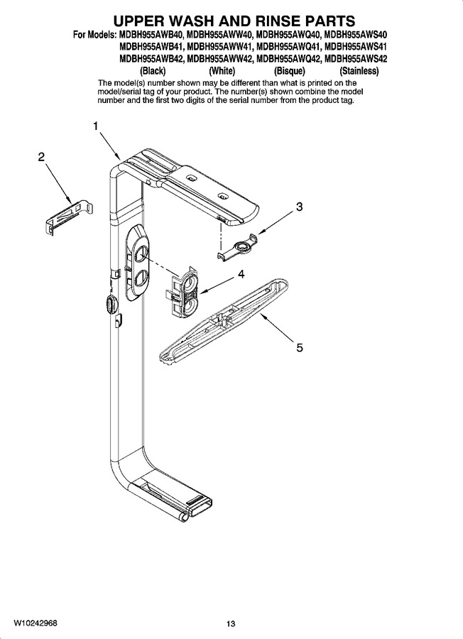 Diagram for MDBH955AWB42