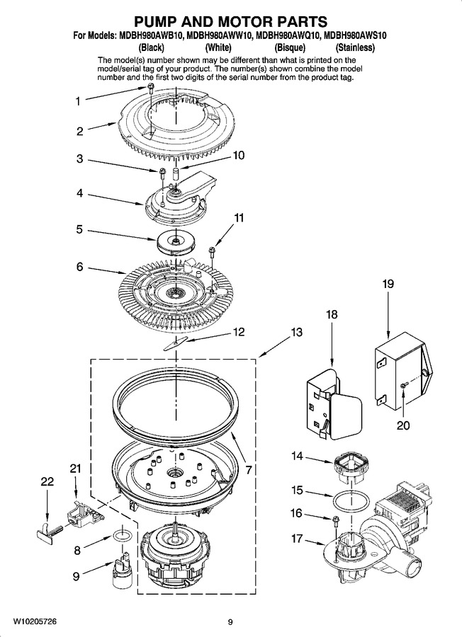 Diagram for MDBH980AWB10