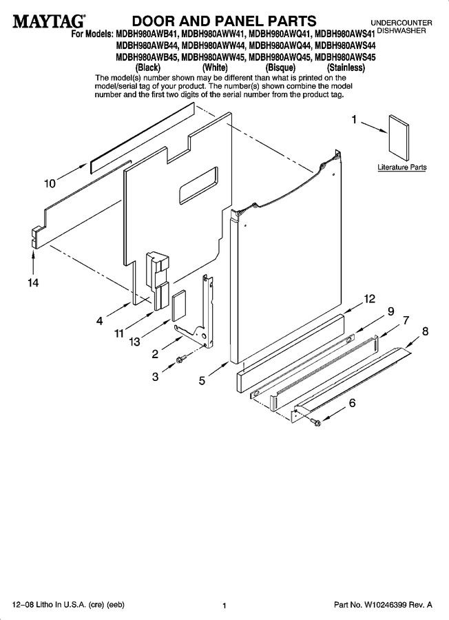 Diagram for MDBH980AWQ44