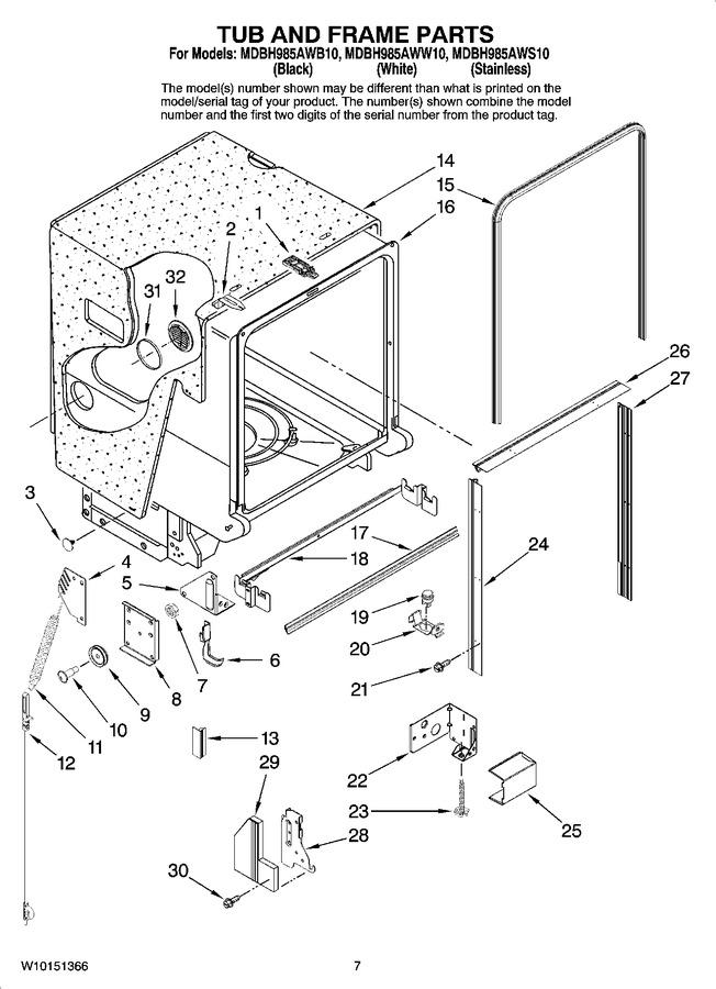 Diagram for MDBH985AWB10