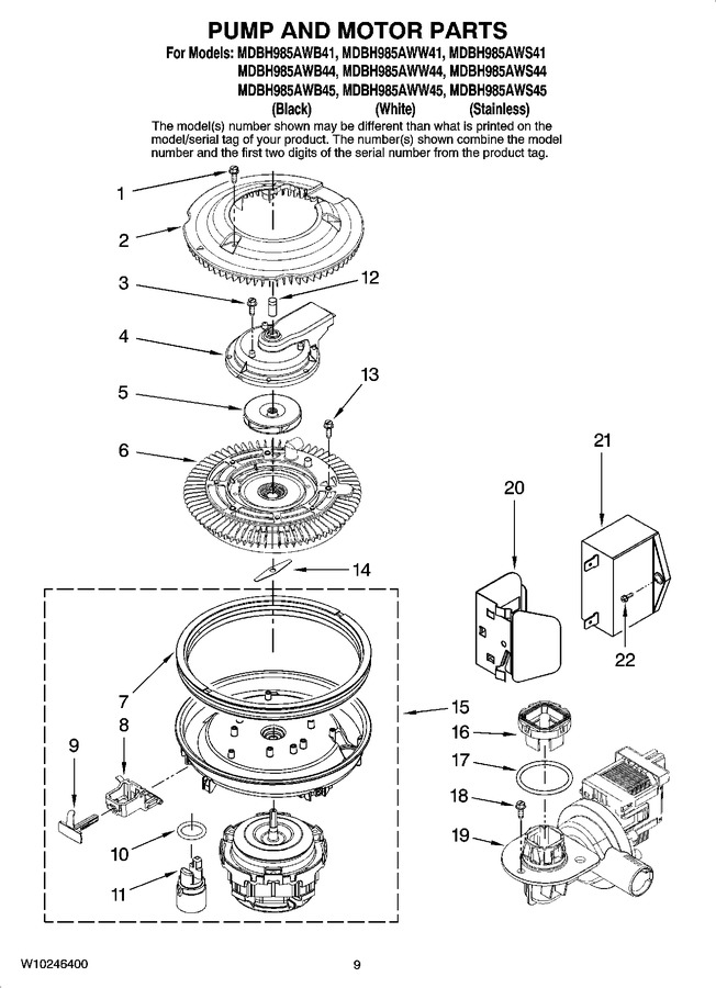Diagram for MDBH985AWB45