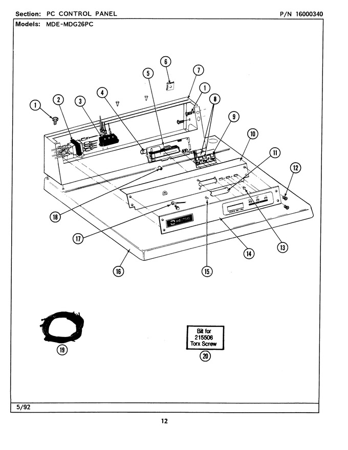 Diagram for MDE26PCADW