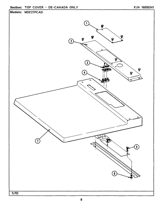 Diagram for MDG27PCABW
