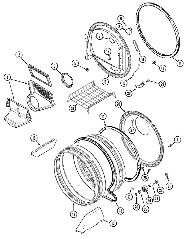 Diagram for MDG3500BWW