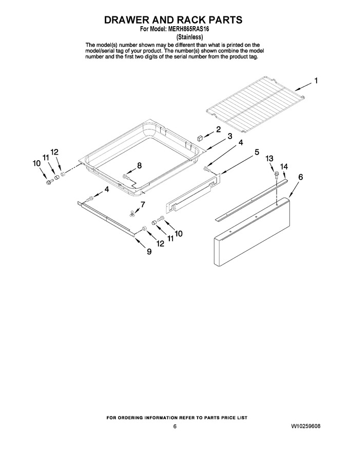 Diagram for MERH865RAS16