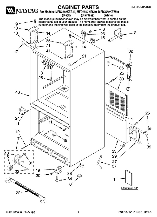 Diagram for MFD2562KEW10
