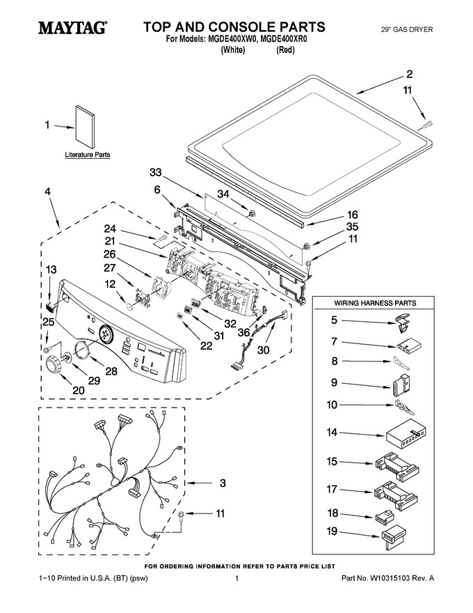 Diagram for MGDE400XW0