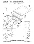Diagram for 01 - Top And Console Parts