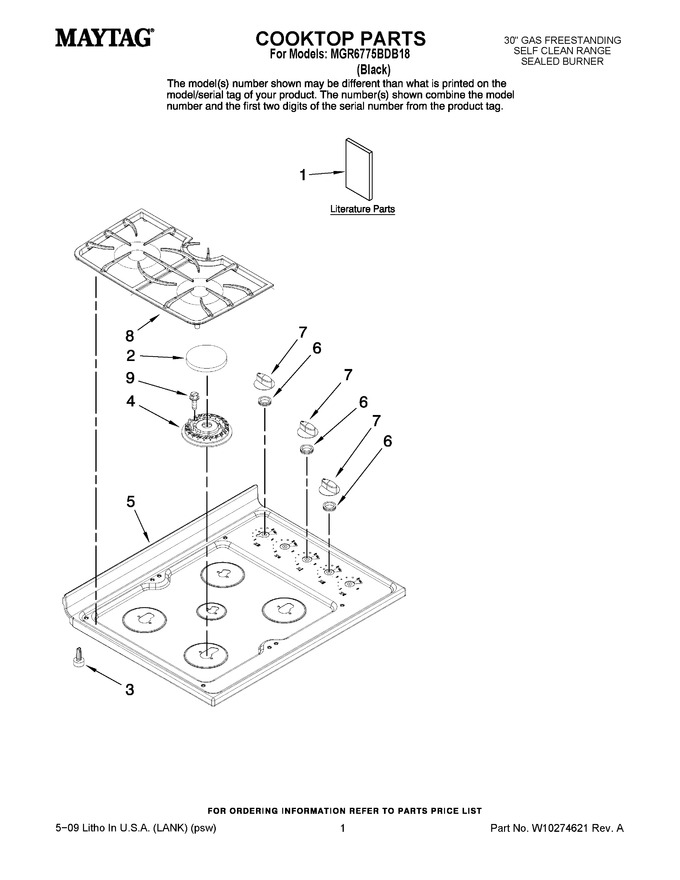 Diagram for MGR6775BDB18