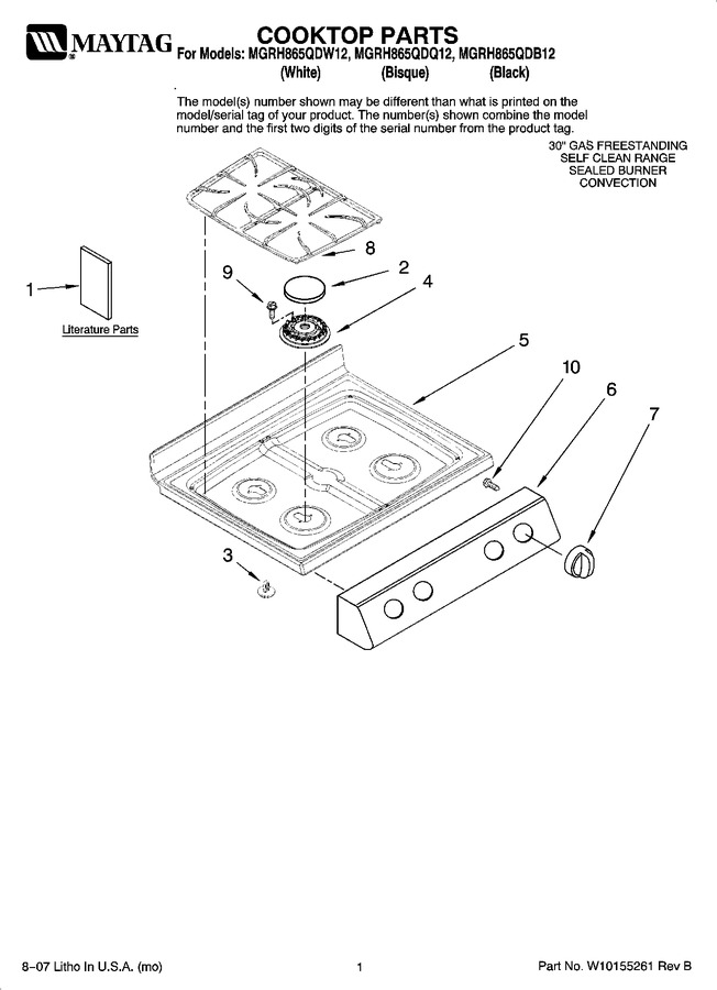 Diagram for MGRH865QDW12