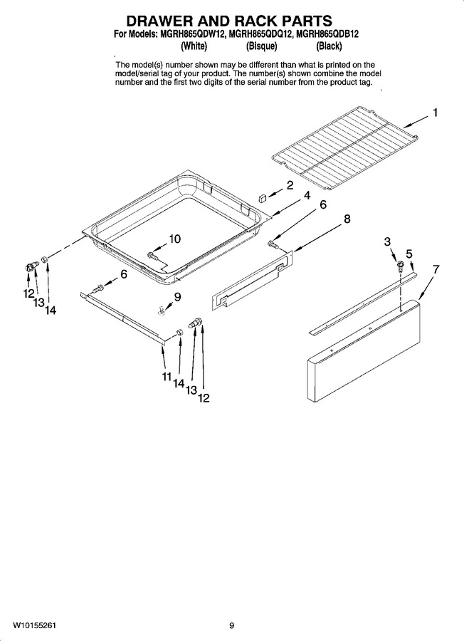Diagram for MGRH865QDW12