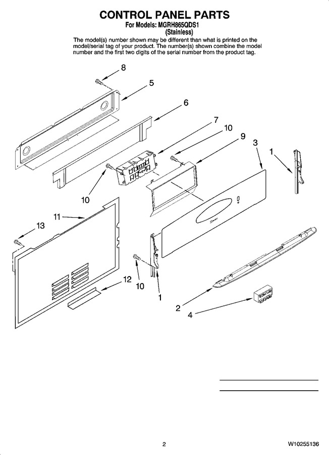 Diagram for MGRH865QDS1