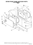 Diagram for 02 - Dryer Front Panel And Door Parts