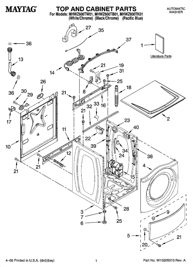 Diagram for MHWZ600TB01