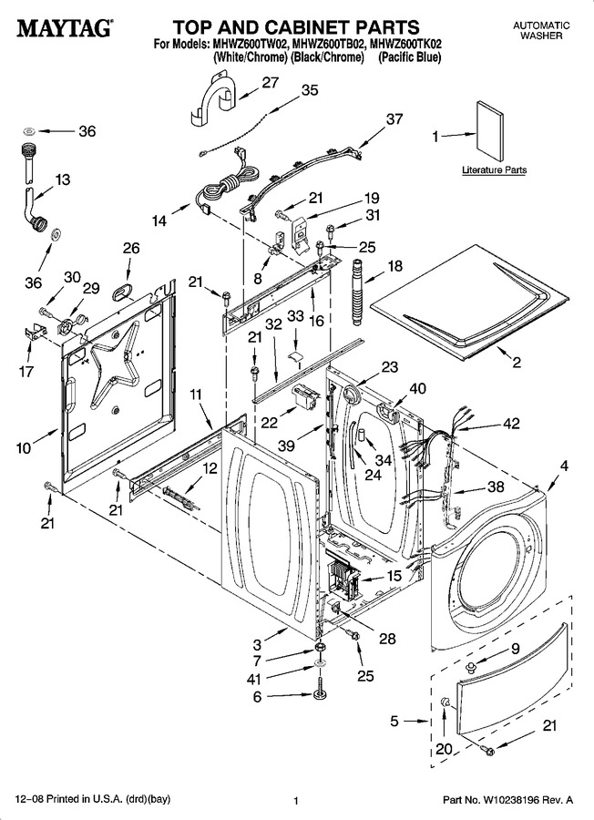 Diagram for MHWZ600TW02