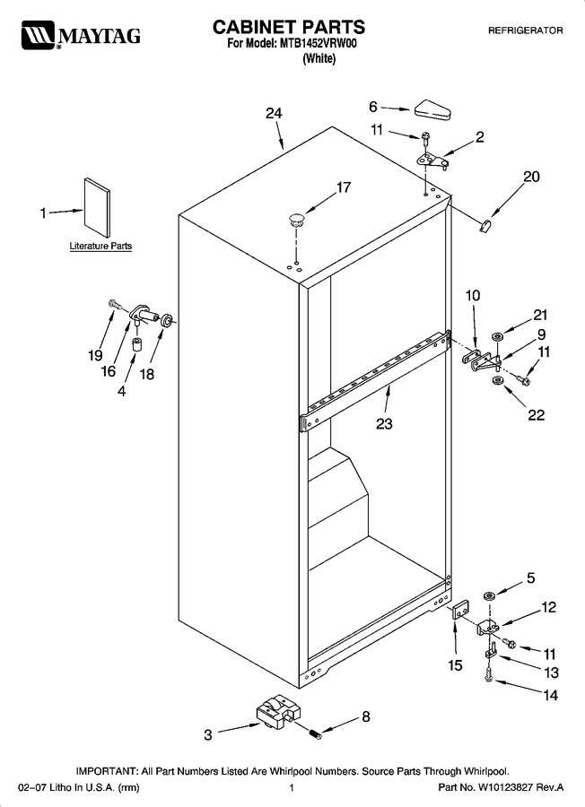 Diagram for MTB1452VRW00