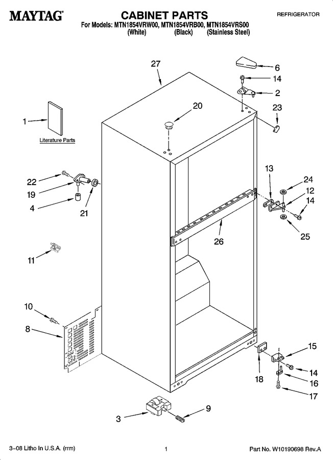 Diagram for MTN1854VRB00