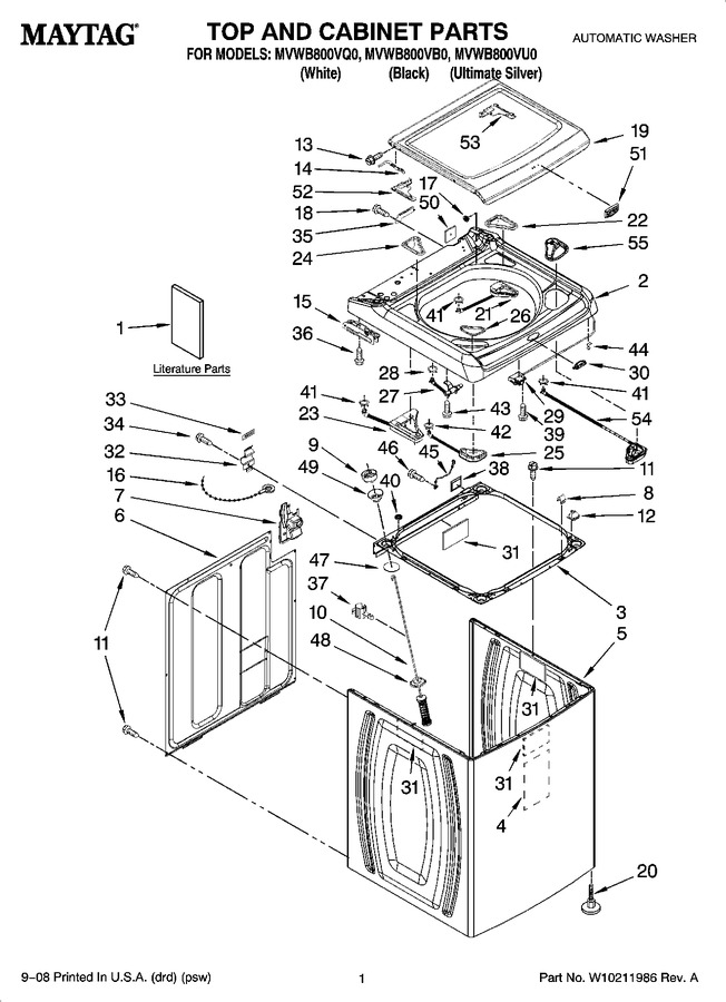 Diagram for MVWB800VB0