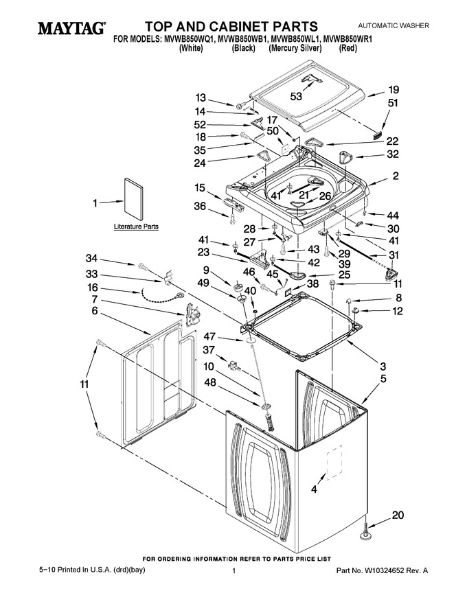 Diagram for MVWB850WB1