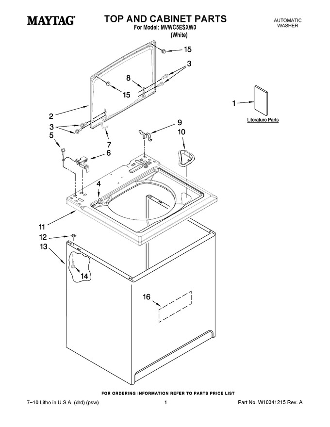 Diagram for MVWC5ESXW0