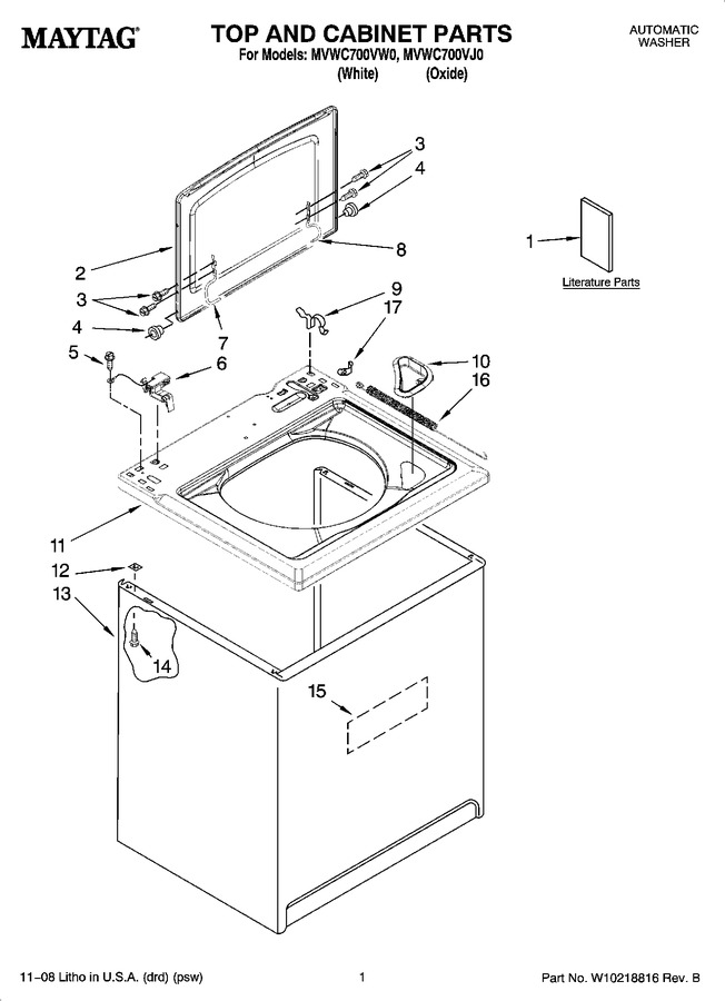 Diagram for MVWC700VW0