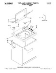 Diagram for 01 - Top And Cabinet Parts