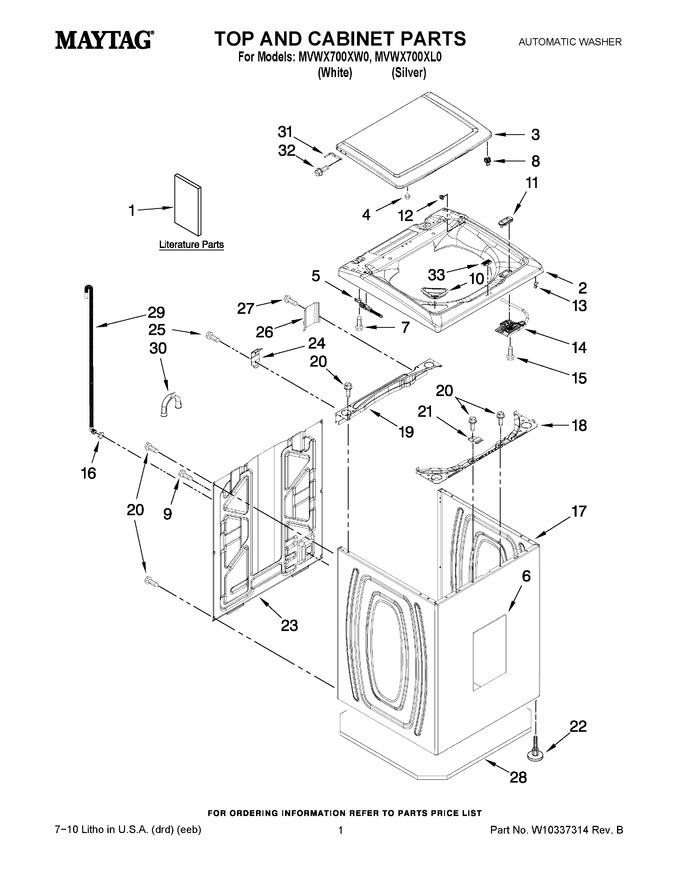 Diagram for MVWX700XL0
