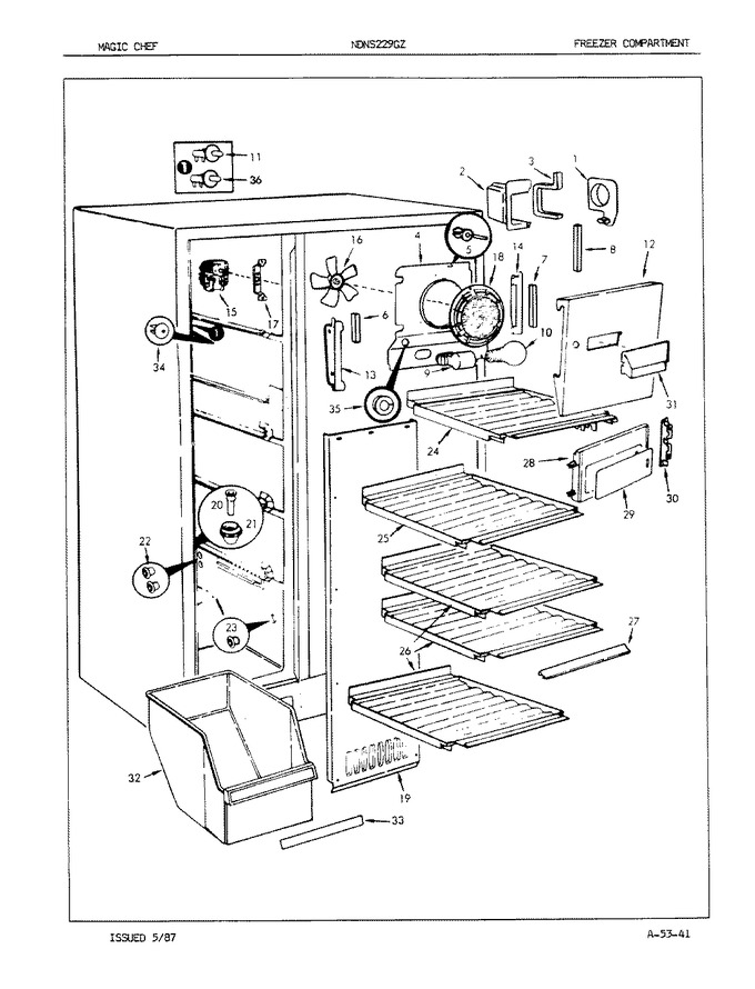 Diagram for NDNS229GZA (BOM: 7L35A)
