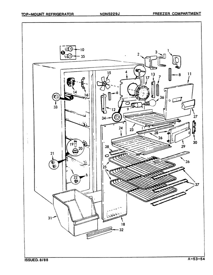 Diagram for NDNS229JA (BOM: 8N44A)