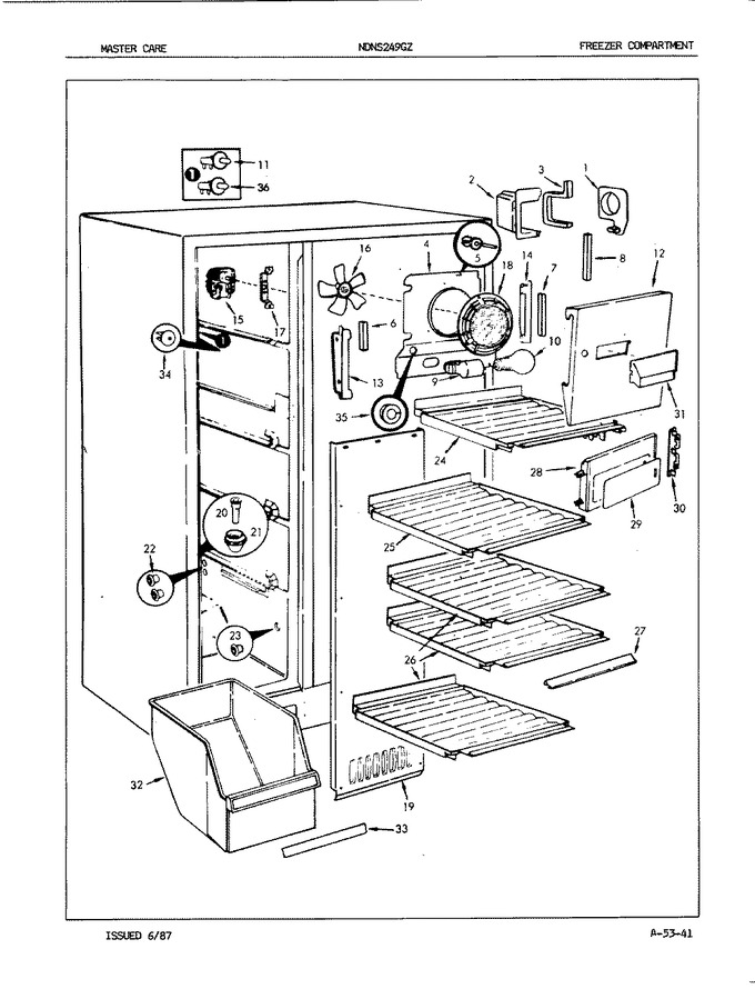 Diagram for NDNS249GZH (BOM: 7L36A)