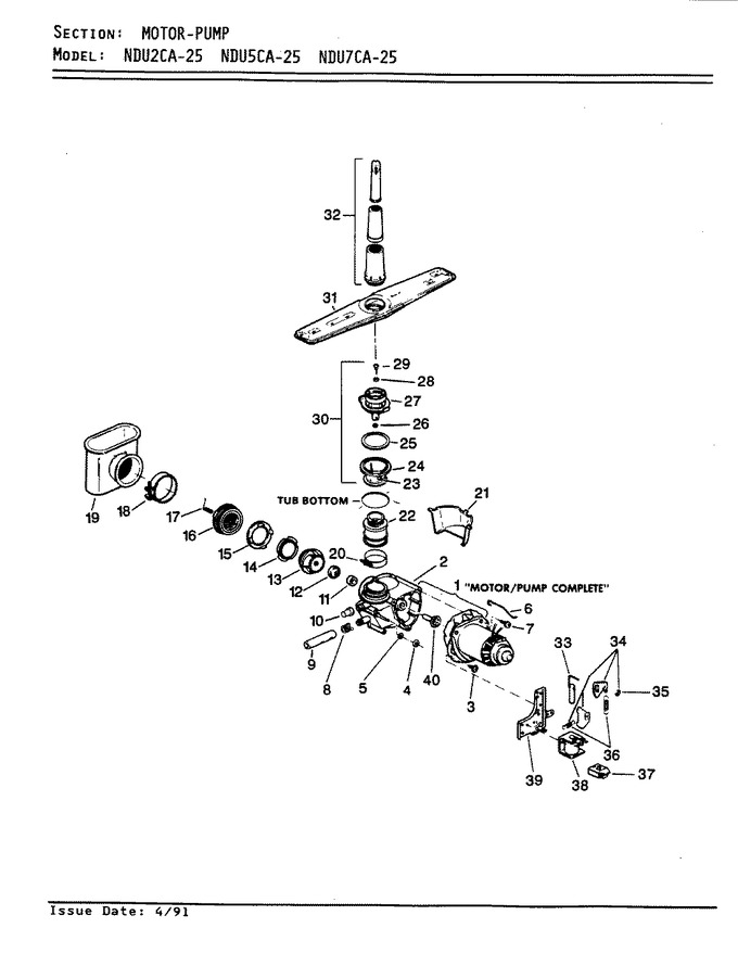 Diagram for NDU2CA-25