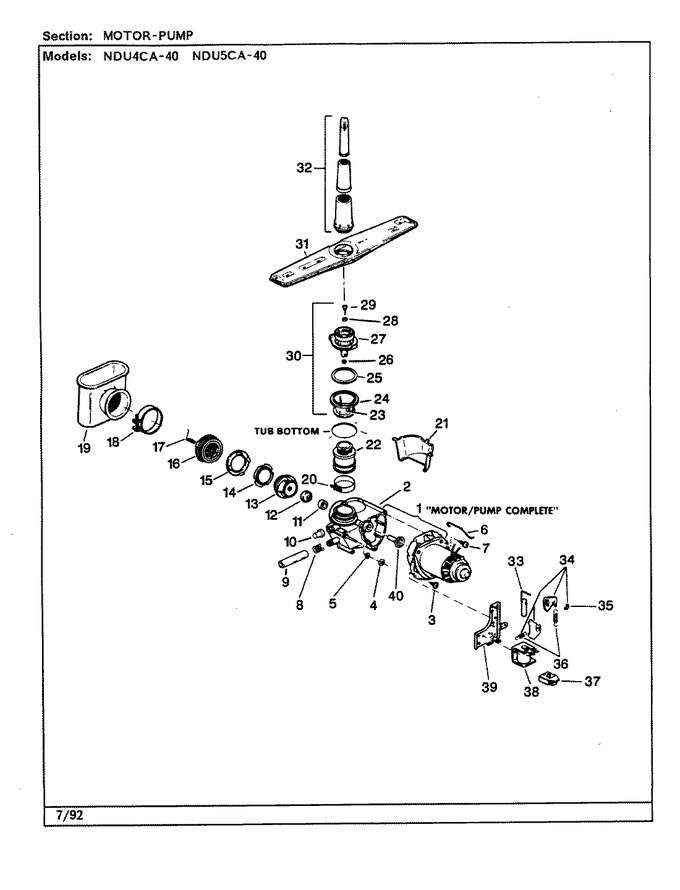 Diagram for NDU4CA-40