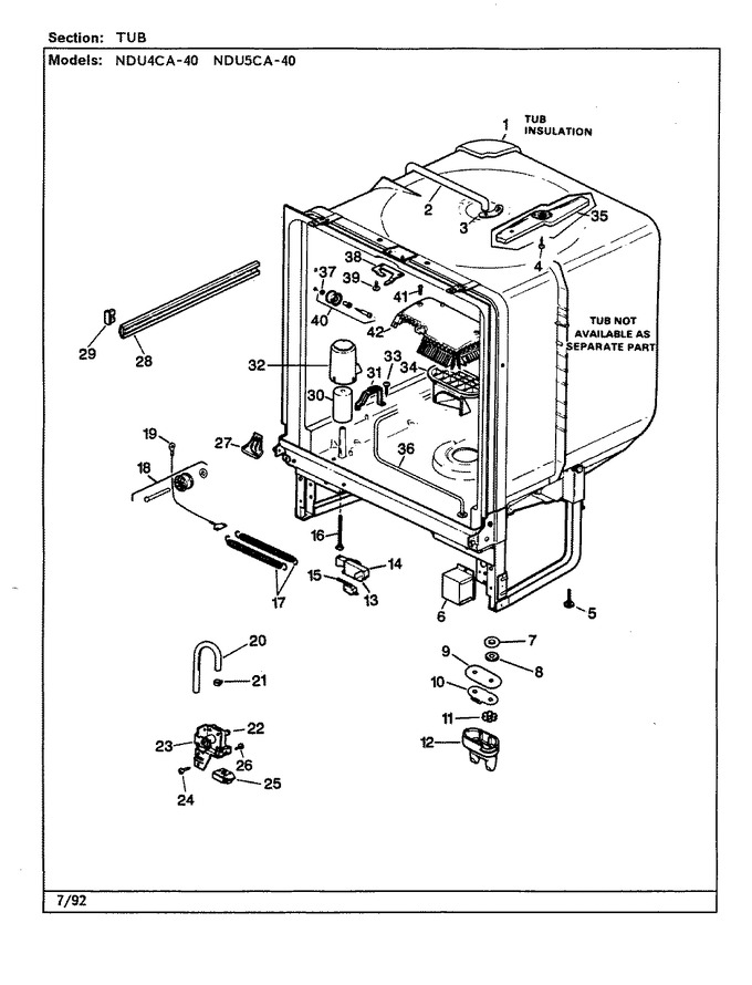 Diagram for NDU4CA-40