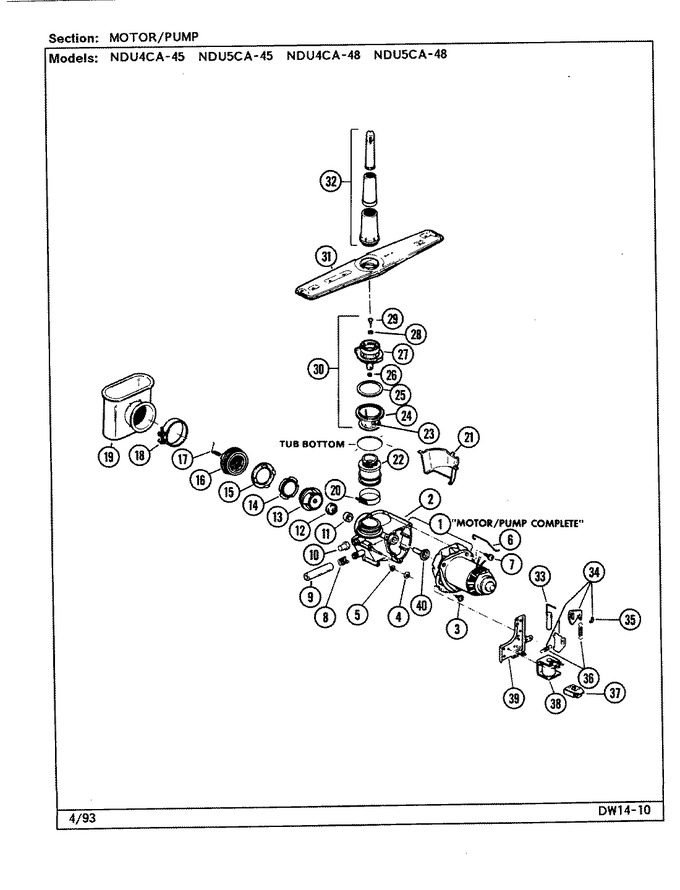 Diagram for NDU4CA-48
