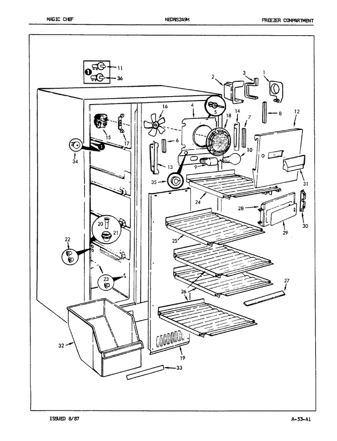 Diagram for NEDNS249HH (BOM: 7L38A)