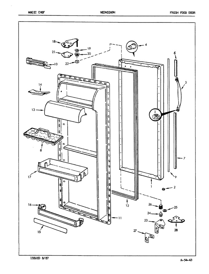 Diagram for NEDNS249HH (BOM: 7L38A)