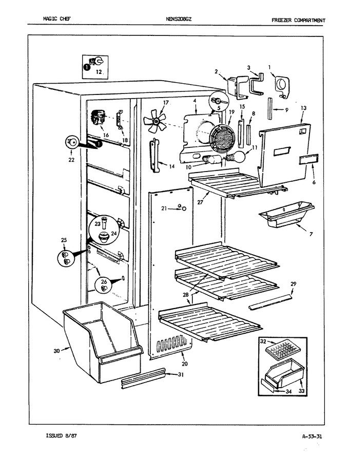 Diagram for NENS208GZA (BOM: 7L32A)