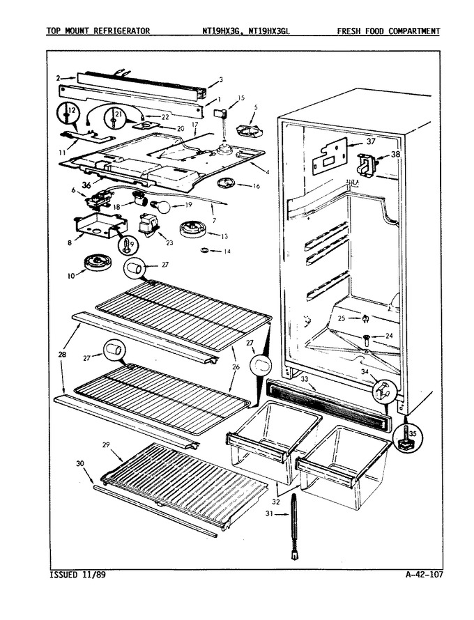 Diagram for NT19HX3G (BOM: 9D45B)