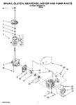 Diagram for 04 - Brake, Clutch, Gearcase, Motor And Pump Parts