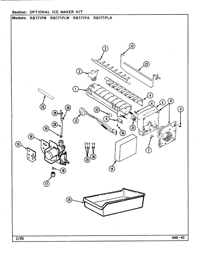 Diagram for RB171PLW (BOM: DG22A)