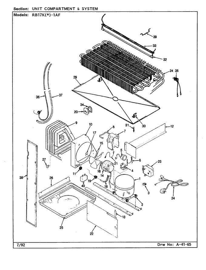 Diagram for RB17KA1AF (BOM: BG26A)