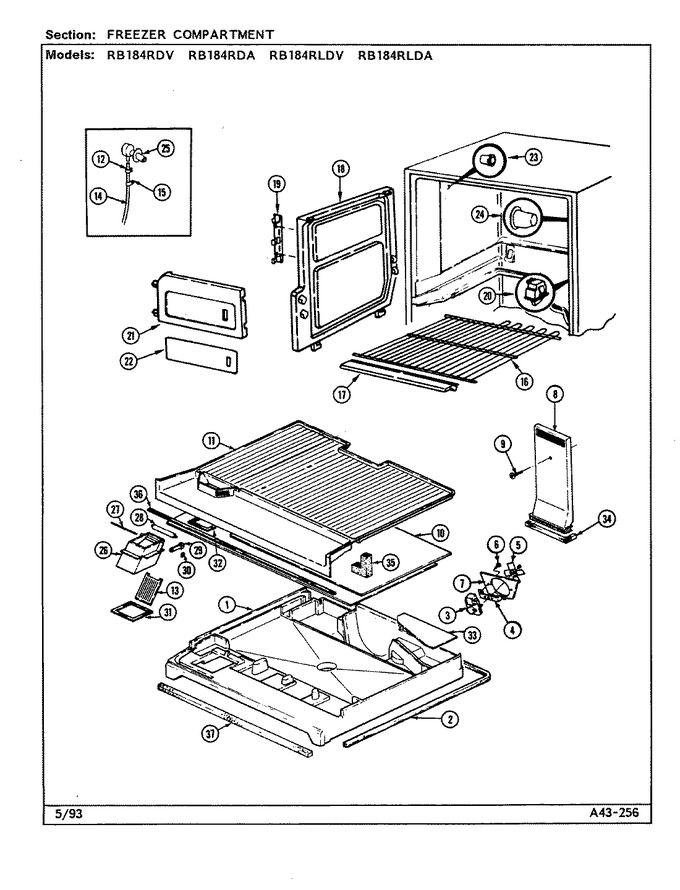 Diagram for RB184RDA (BOM: DG47A)