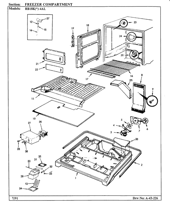 Diagram for RB18KA-4AL (BOM: BG45A)