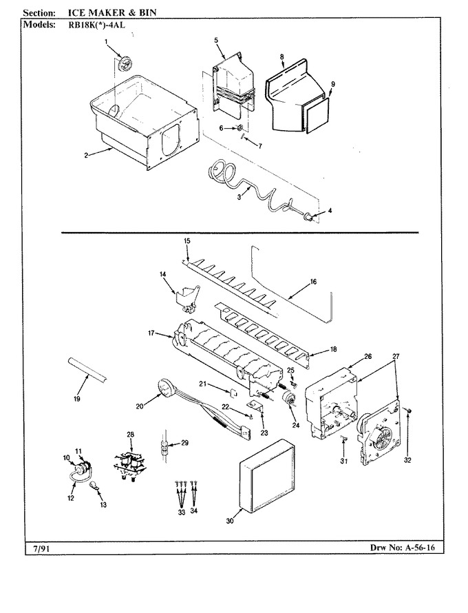 Diagram for RB18KA-4AL (BOM: BG45A)