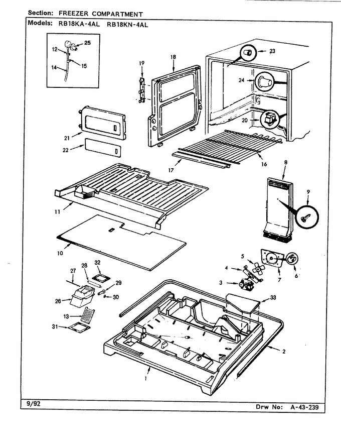 Diagram for RB18KA-4AL (BOM: BG45C)