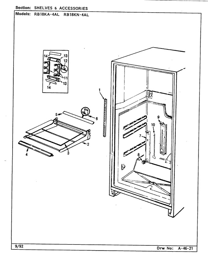 Diagram for RB18KN-4AL (BOM: BG44C)